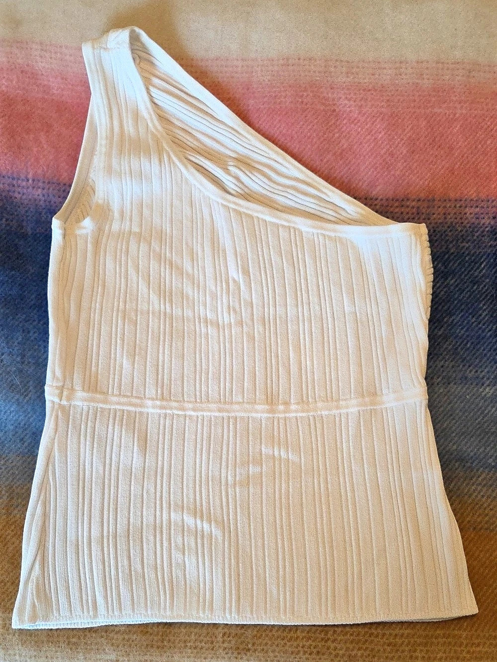 Banana Republic Forever One-Shoulder Cropped Sweater White Small